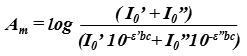 Equation to calculate absorbance of a sample with polychromatic light source.