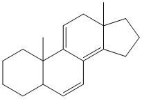 Steroid containing homoannular and heteroannular double bond